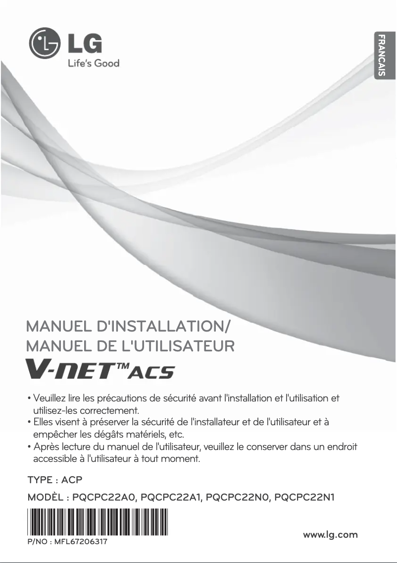 Imagen de la primera página del manual del dispositivo PQCPC22N0