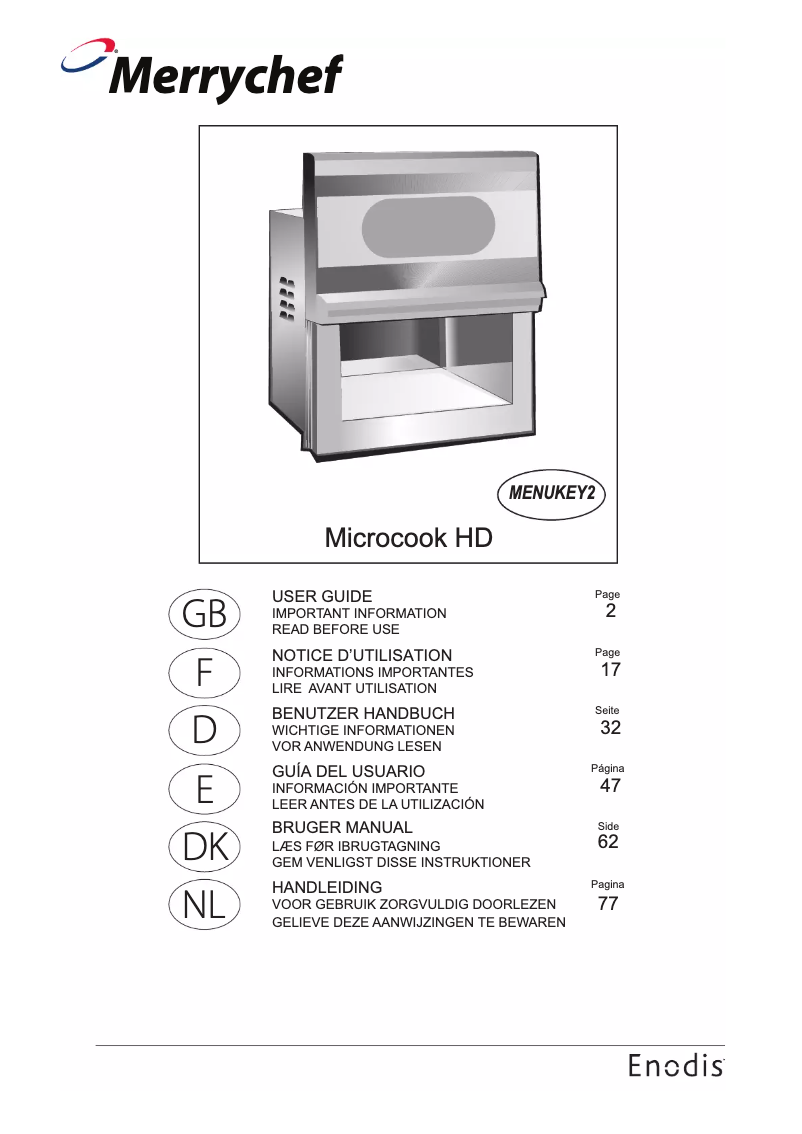 Imagen de la primera página del manual del dispositivo microcook HD1425