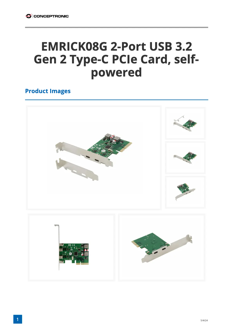 Página nº 1 - Manual de usuario Conceptronic EMRICK08G
