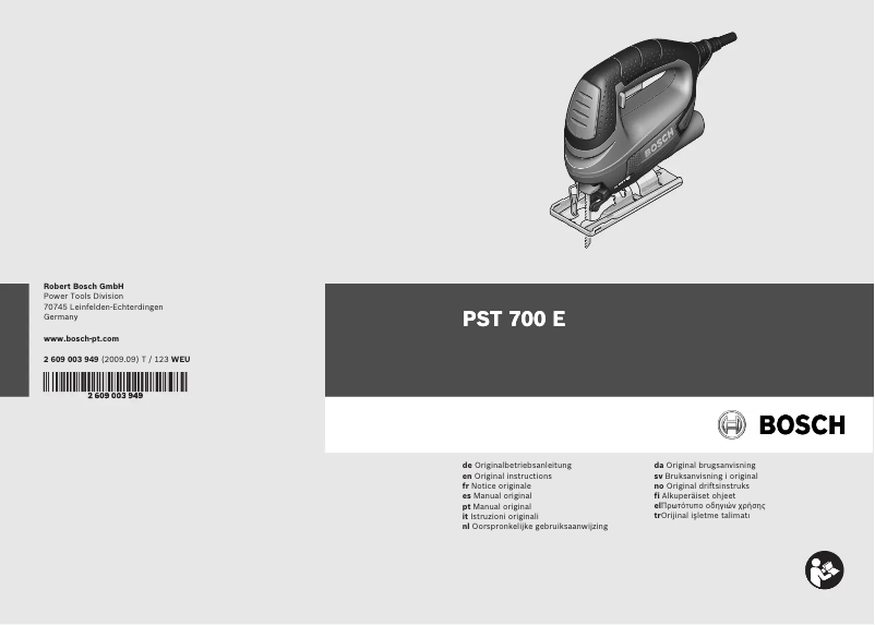 Imagen de la primera página del manual del dispositivo PST 700 E