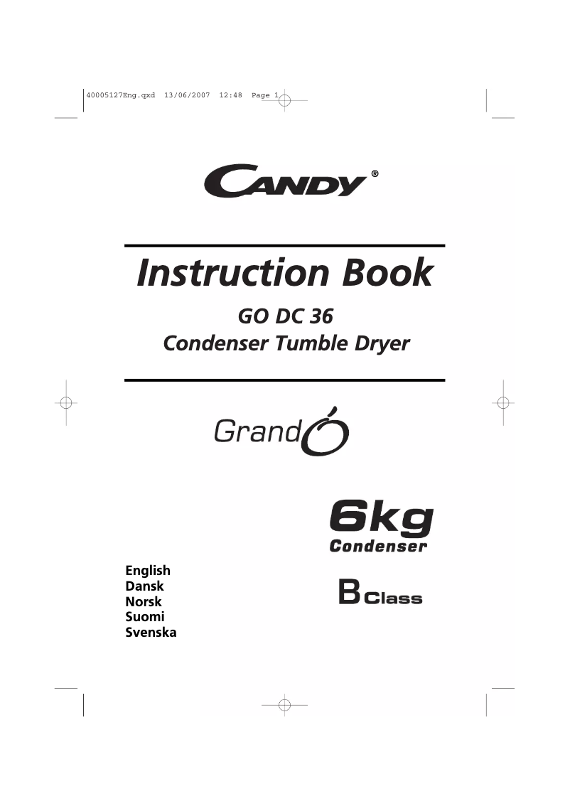 Imagen de la primera página del manual del dispositivo GO DC 36-86S