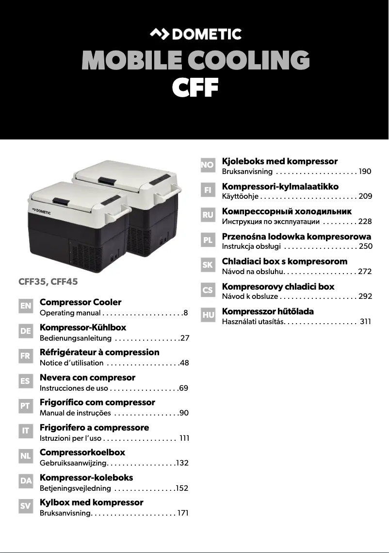 Página 1 del manual Manual de usuario Dometic CoolFreeze CFF45