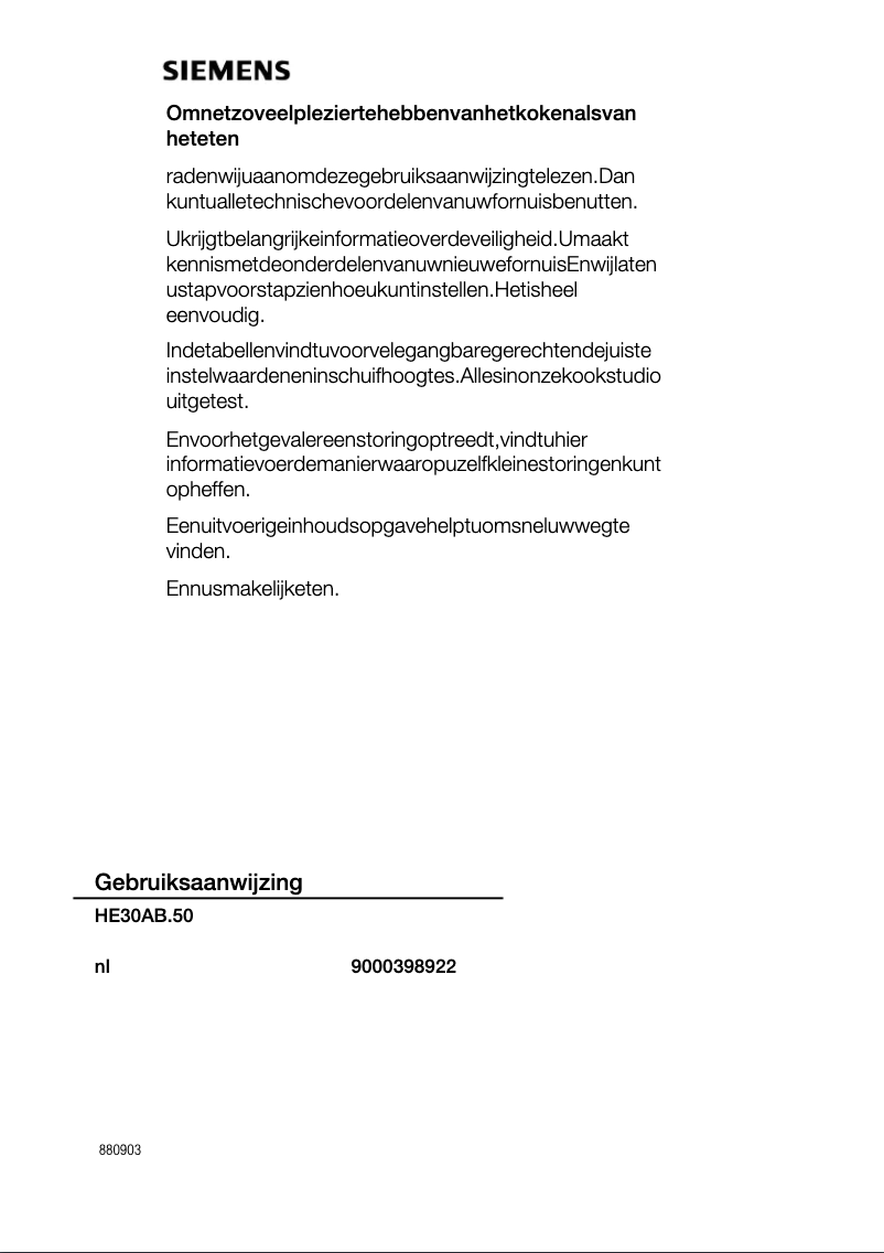 Imagen de la primera página del manual del dispositivo HE30AB550