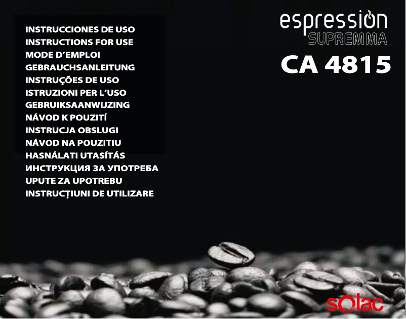 Imagen de la primera página del manual del dispositivo Espression Supremma CA 4815