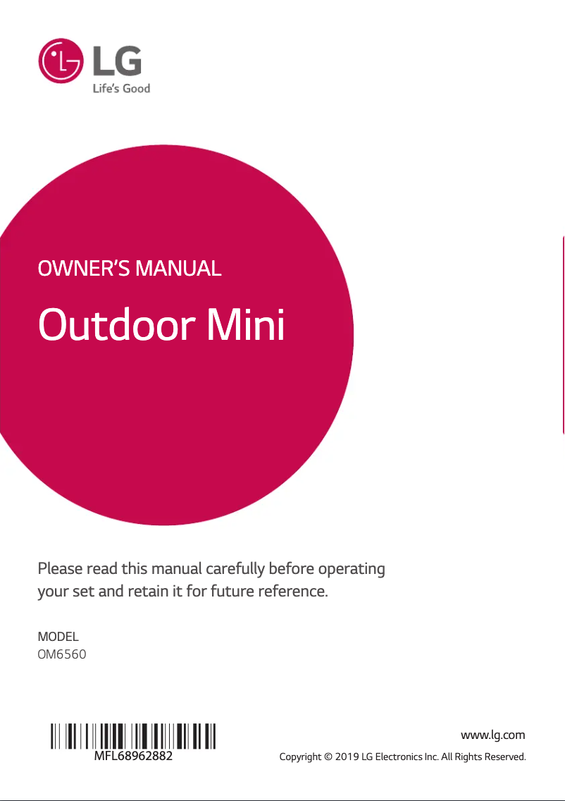 Imagen de la primera página del manual del dispositivo OM6560