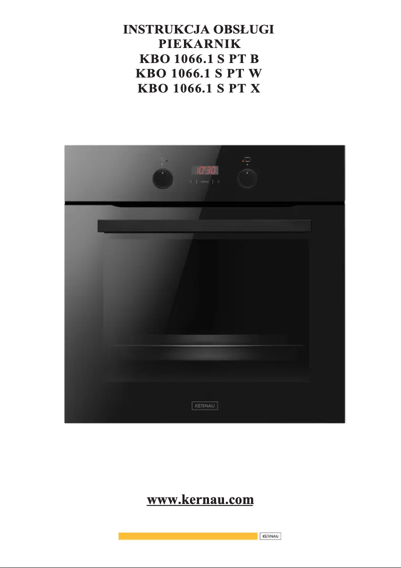 Imagen de la primera página del manual del dispositivo KBO 1066.1 S PT X