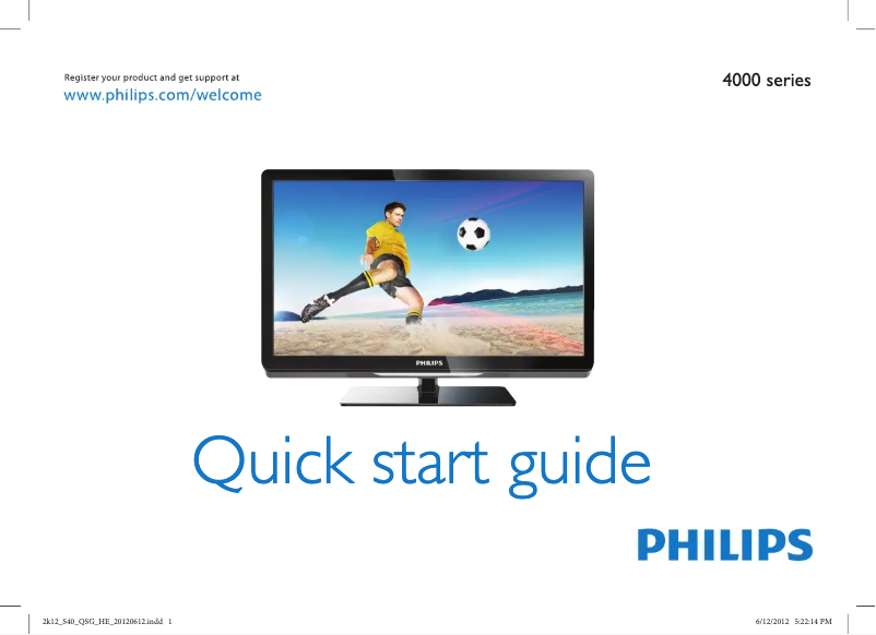 Página 1 del manual Guía de inicio rápido Philips 26PFL4007T