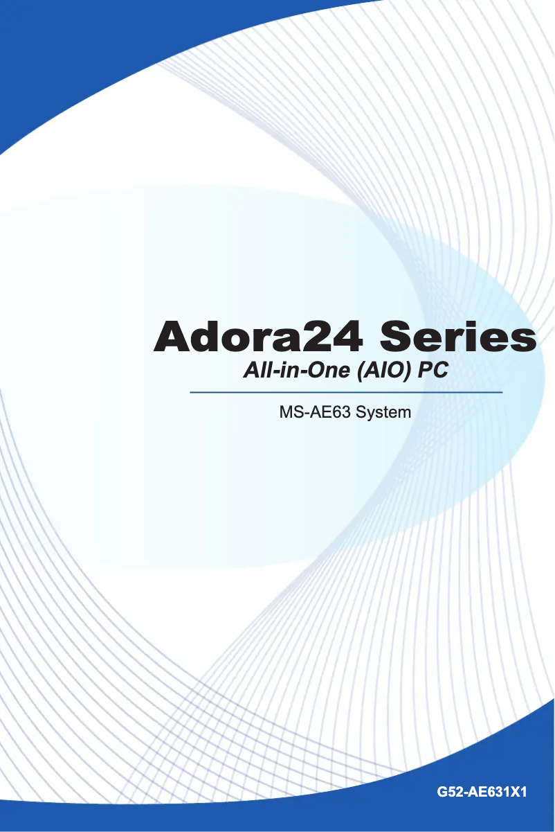 Imagen de la primera página del manual del dispositivo ADORA24 2M-254XEU