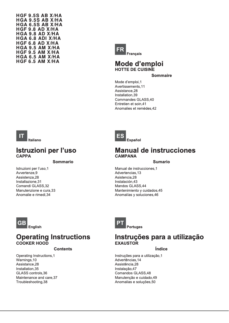 Página 1 del manual Manual de usuario Hotpoint Ariston HGA 6.8 ADI X/HA