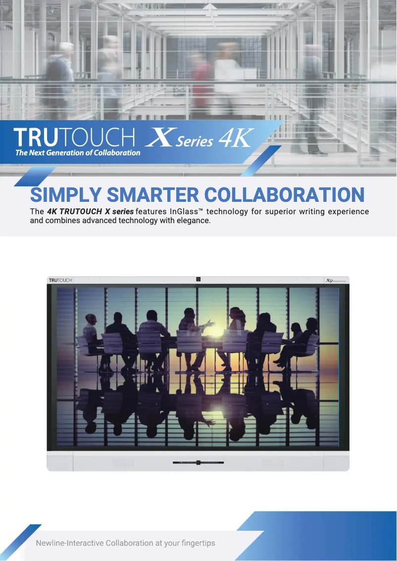 Página 1 del manual Folleto Newline TruTouch X7
