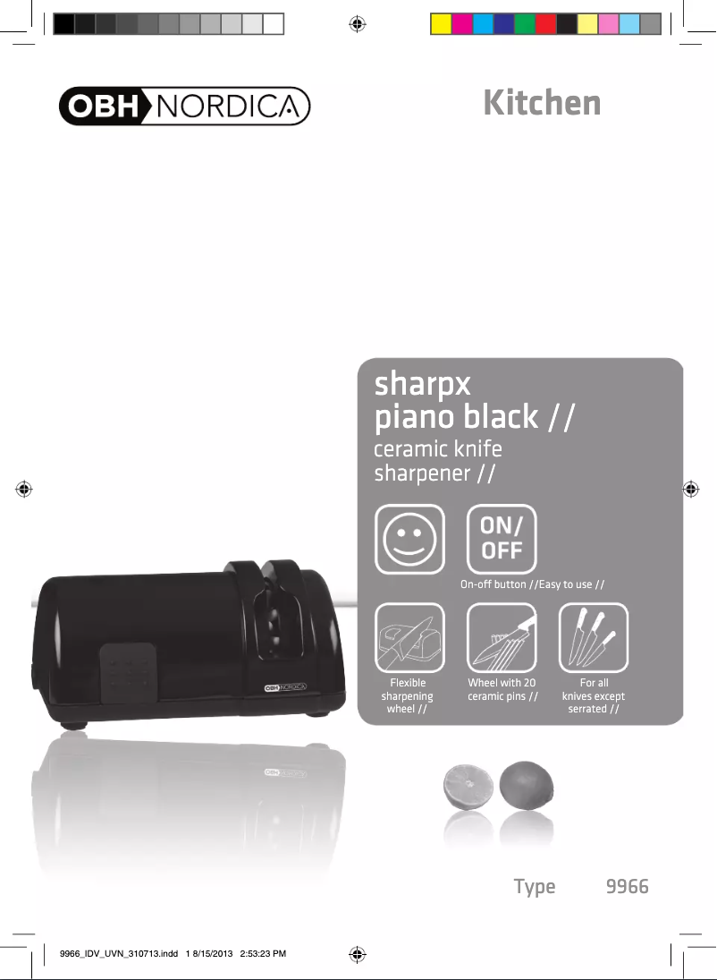 Imagen de la primera página del manual del dispositivo SharpX 9966