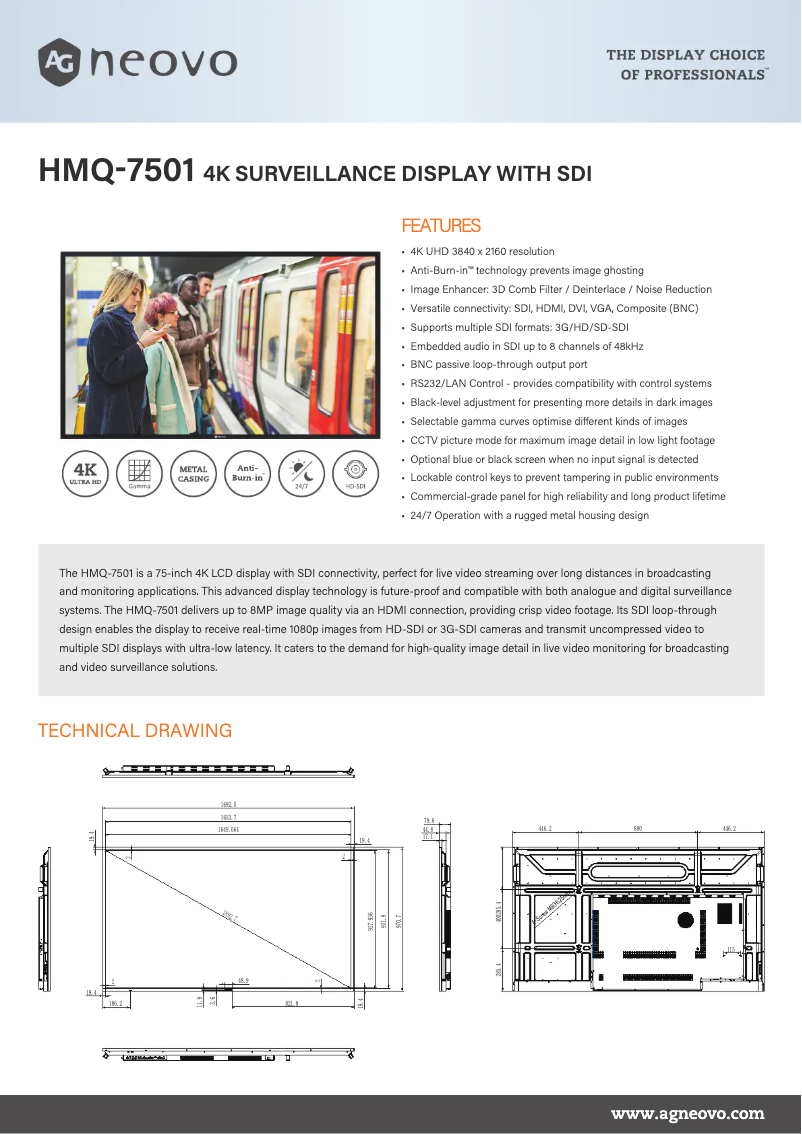 Imagen de la primera página del manual del dispositivo HMQ-7501