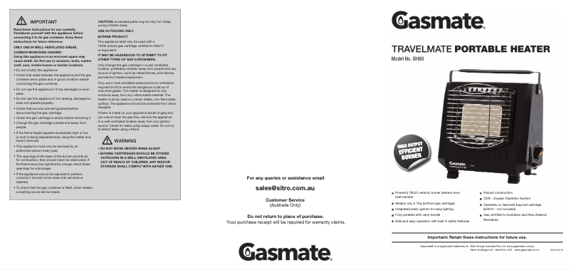 Imagen de la primera página del manual del dispositivo Travelmate BH80