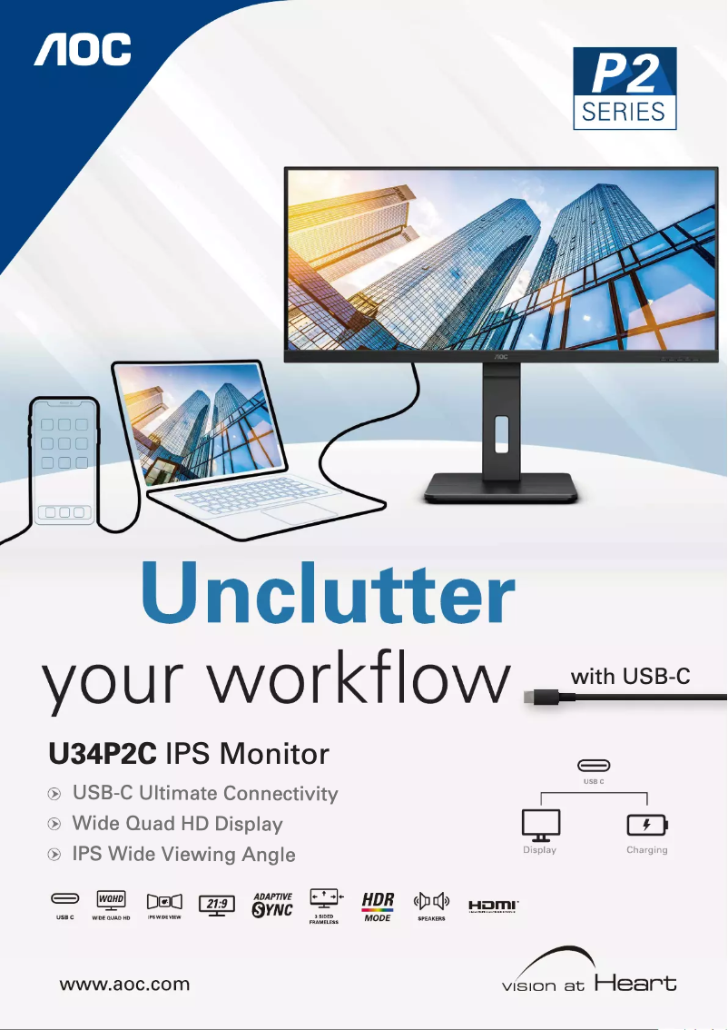 Imagen de la primera página del manual del dispositivo U34P2C