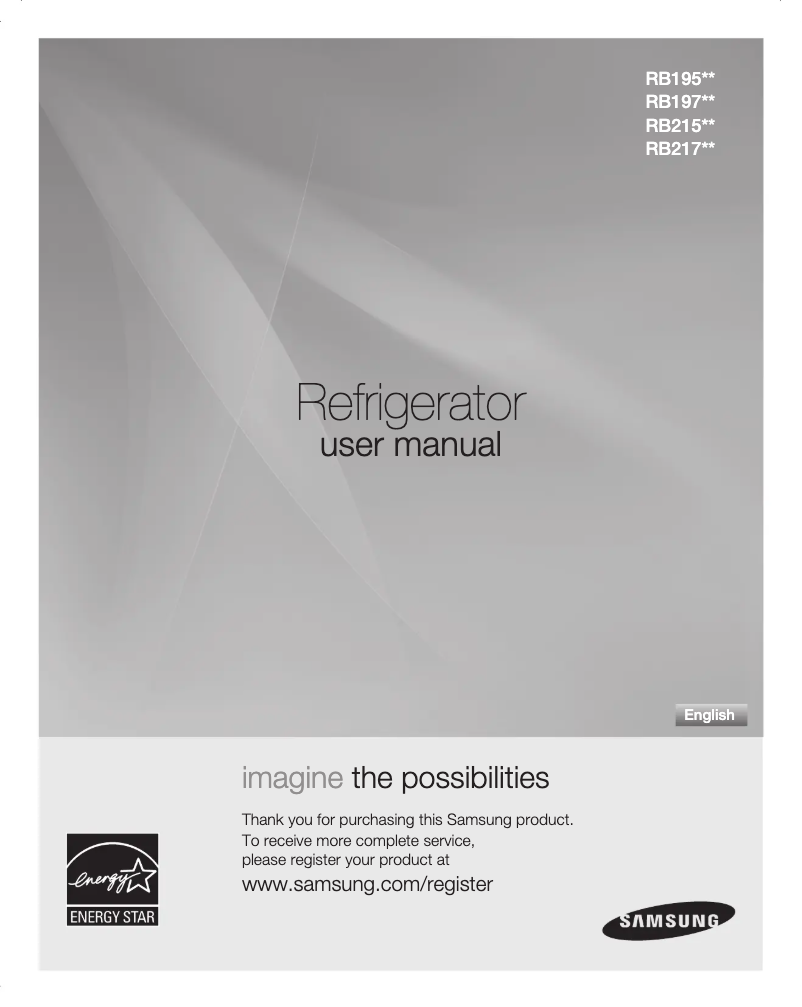 Página 1 del manual Manual de usuario Samsung RB215ACPN