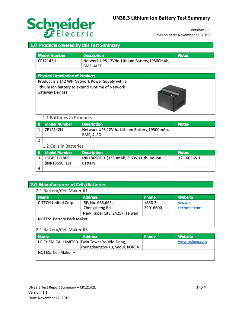 Imagen de la primera página del manual del dispositivo Back-UPS Connect CP12142LI