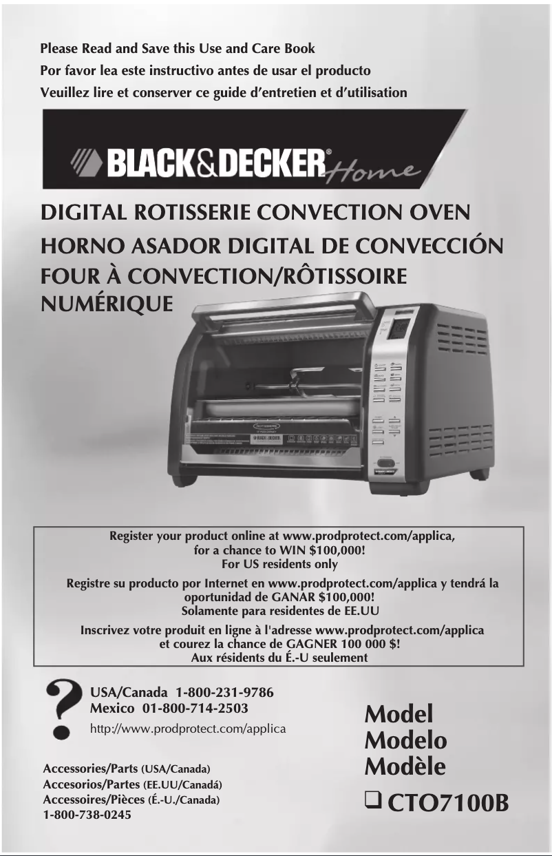Imagen de la primera página del manual del dispositivo CTO7100B