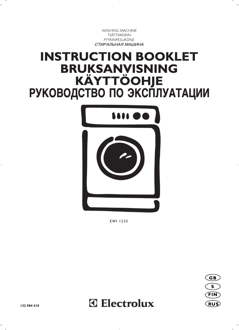 Página 1 del manual Manual de usuario Electrolux EWI 1235