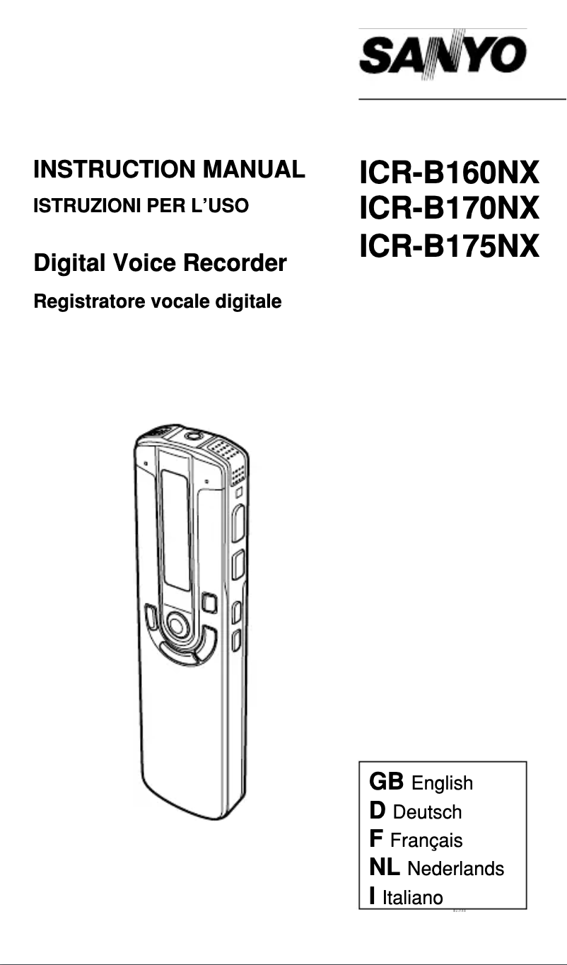 Página nº 1 - Manual de usuario Sanyo ICR-B175NX