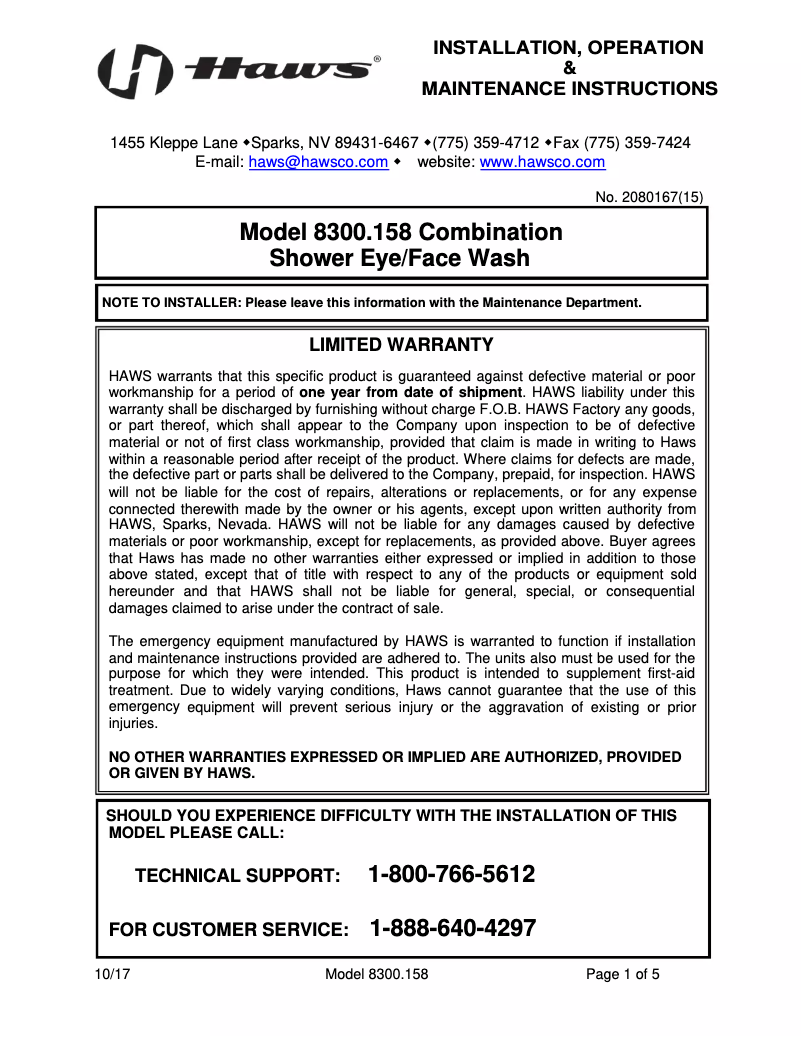 Imagen de la primera página del manual del dispositivo 8300.158