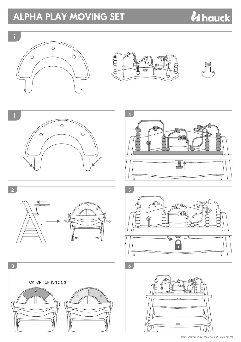 Página 1 del manual Manual de usuario Hauck Alpha Play Moving Set