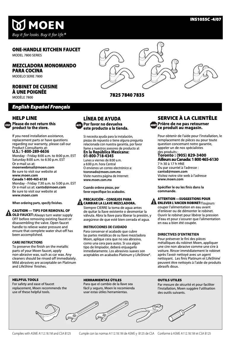Imagen de la primera página del manual del dispositivo Camerist 7825