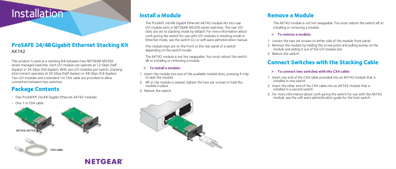 Página 1 del manual Manual de usuario Netgear ProSafe AX742