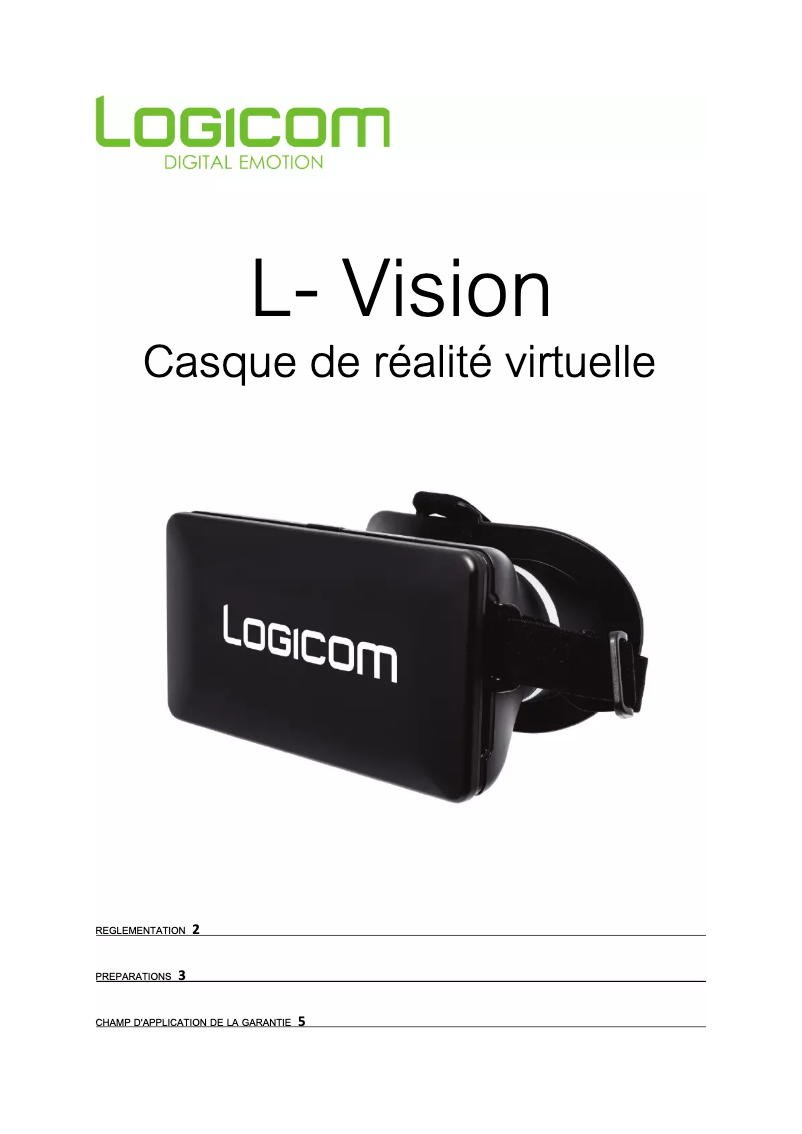 Imagen de la primera página del manual del dispositivo L-VISION