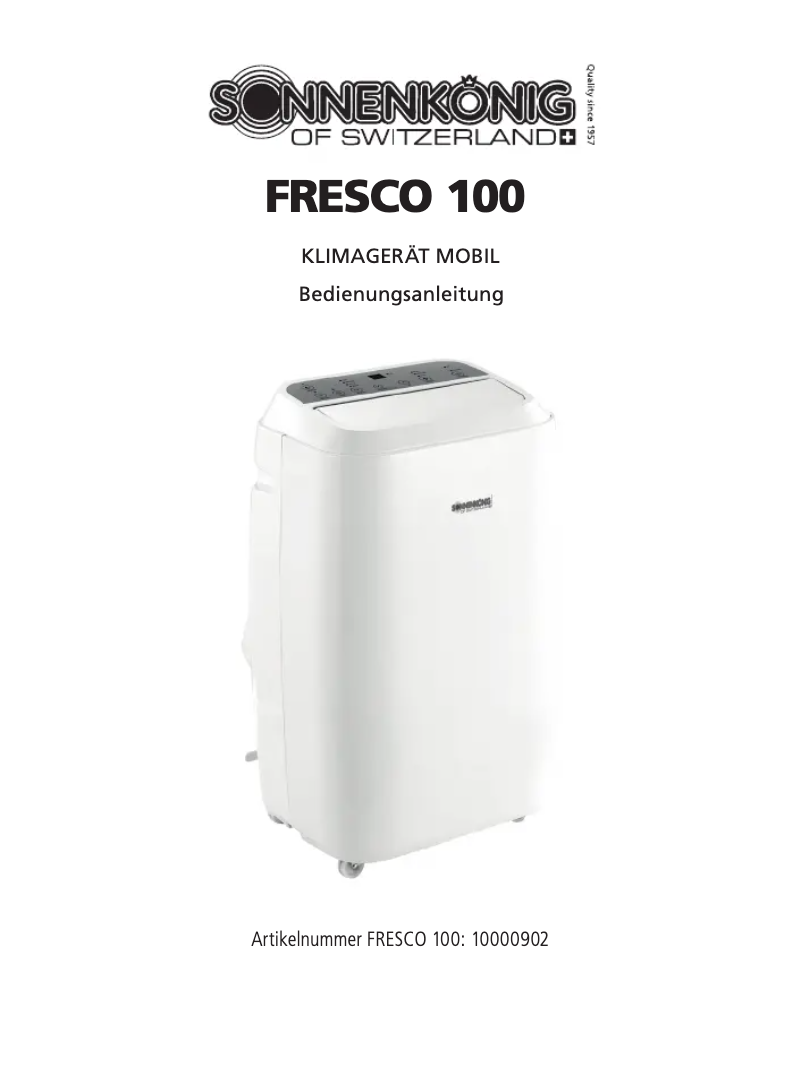 Imagen de la primera página del manual del dispositivo Fresco 100