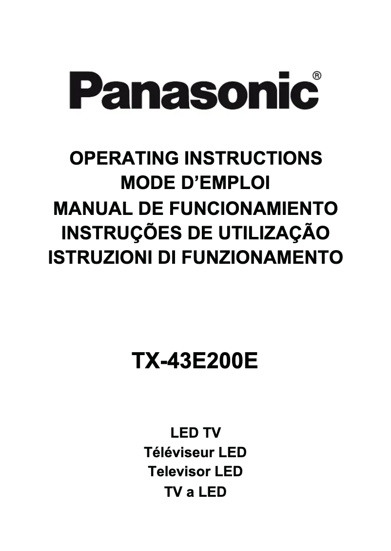Imagen de la primera página del manual del dispositivo Viera TX-43E200E
