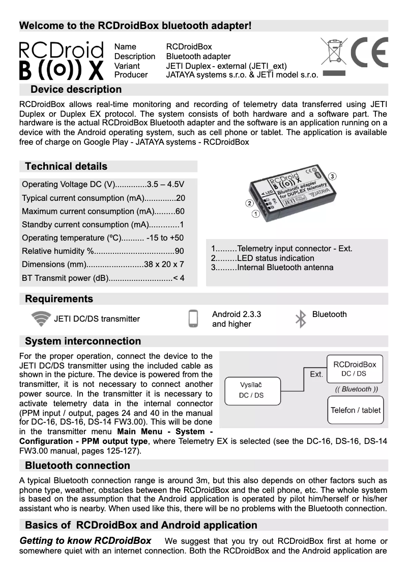 Página 1 del manual Manual de usuario JETI JEX-MBT-DC-DS