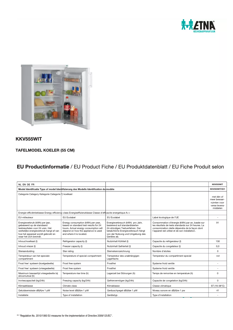 Imagen de la primera página del manual del dispositivo KKV555WIT