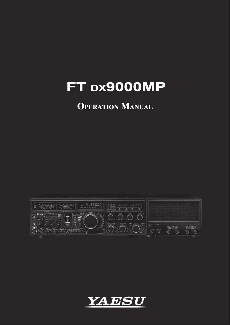 Página nº 1 - Manual de usuario Yaesu FTDX9000MP