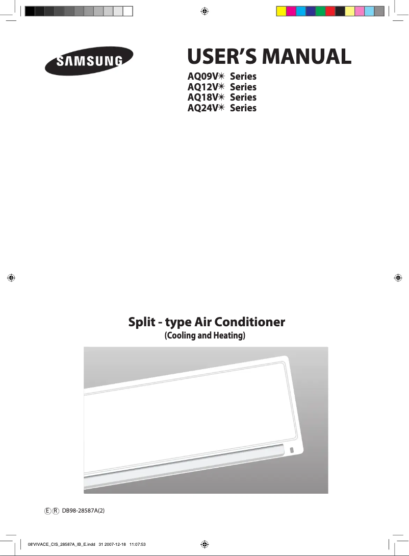 Imagen de la primera página del manual del dispositivo AQ24VWCX