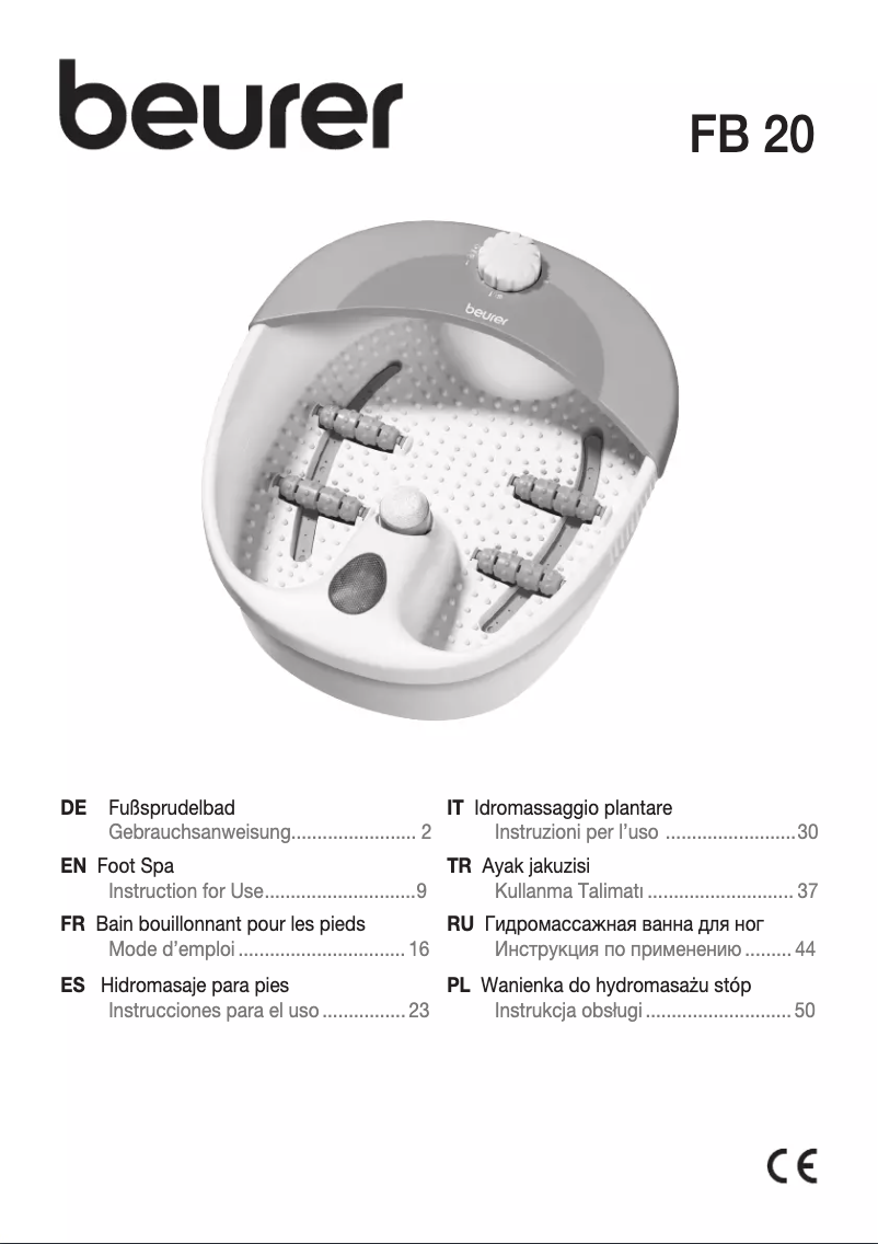 Imagen de la primera página del manual del dispositivo FB 20