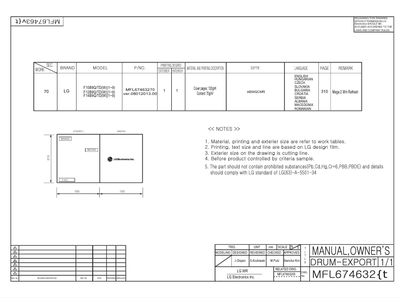 Imagen de la primera página del manual del dispositivo F12B9QD