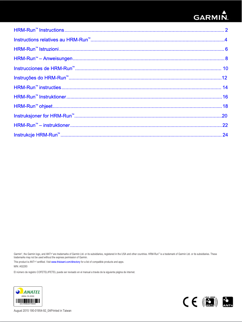 Página nº 1 - Manual de usuario Garmin Forerunner 630