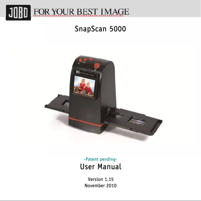 Imagen de la primera página del manual del dispositivo SnapScan 5000