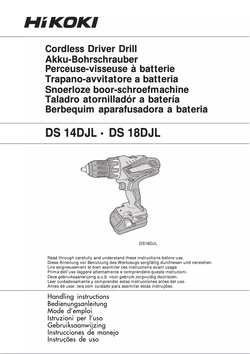 Imagen de la primera página del manual del dispositivo DS14DJL