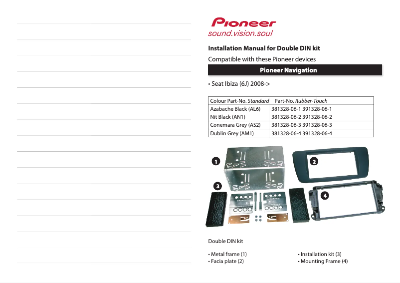 Página 1 del manual Manual de usuario Pioneer 391328-06-1