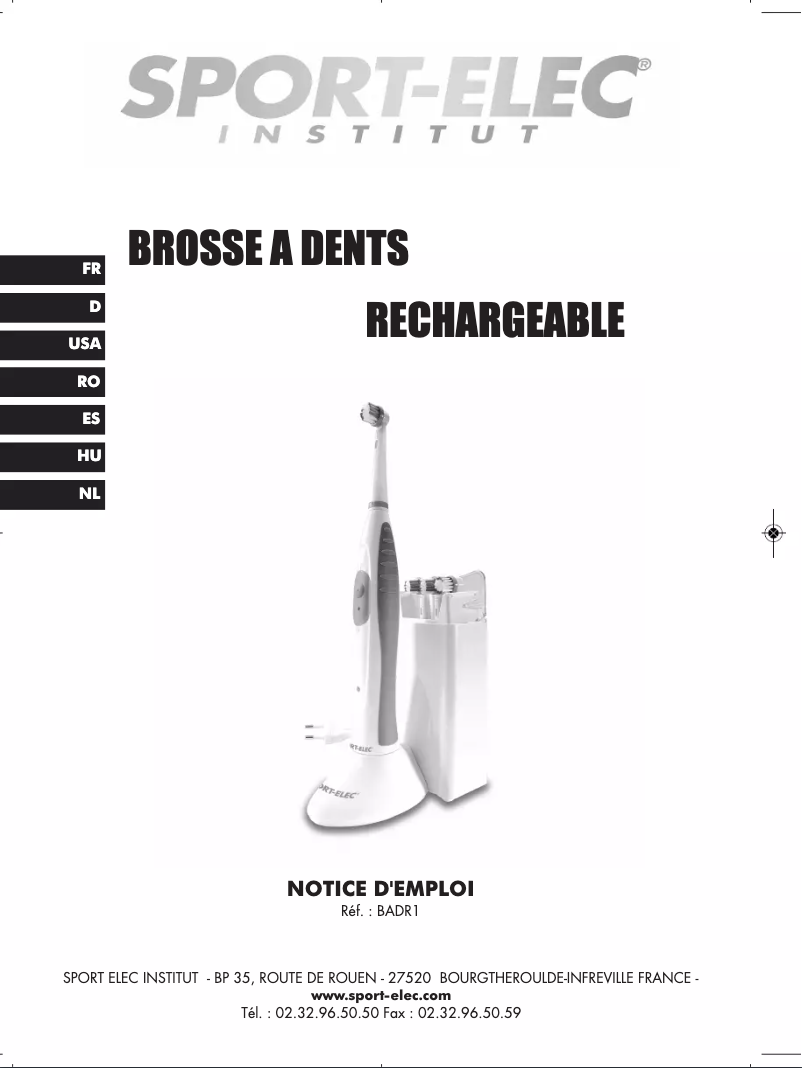 Imagen de la primera página del manual del dispositivo BADR1