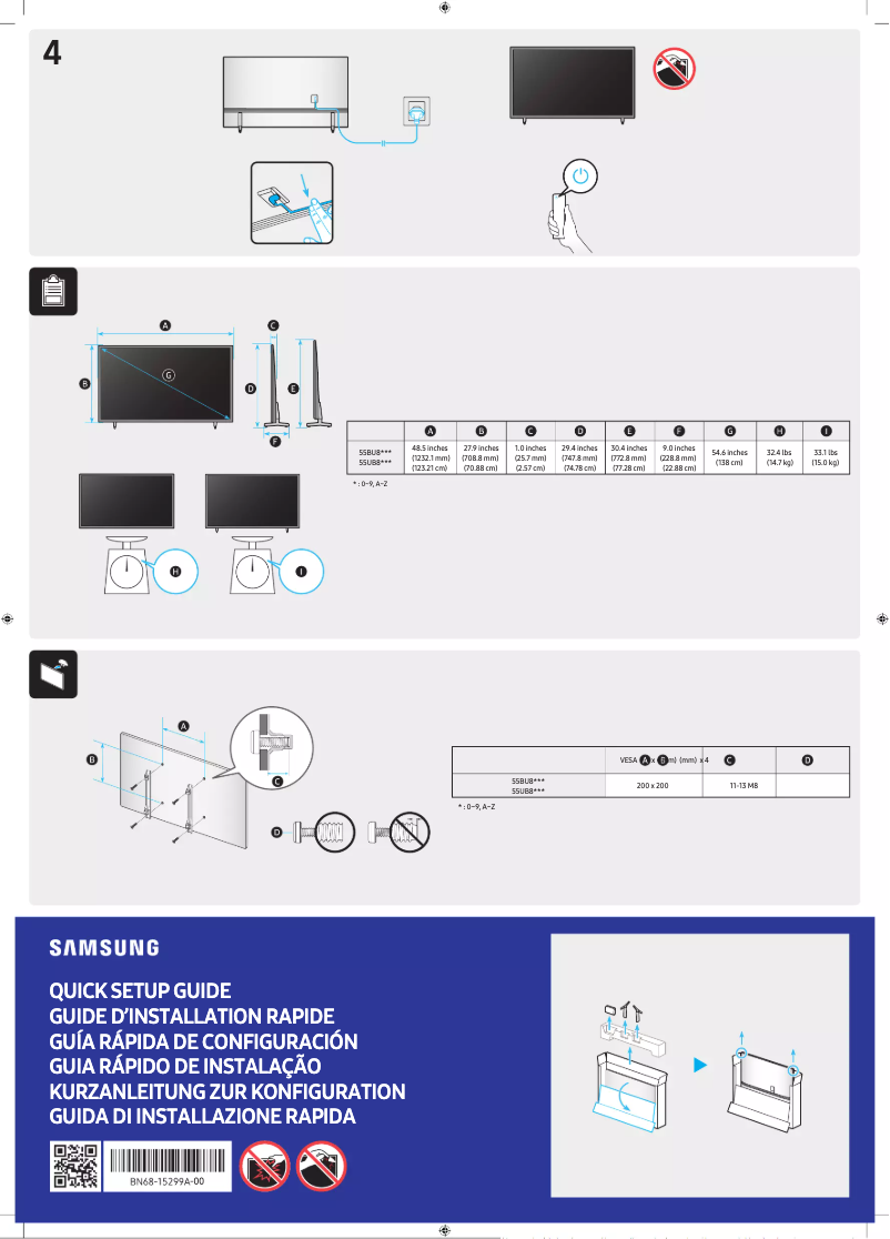 Imagen de la primera página del manual del dispositivo UA55BU8080G