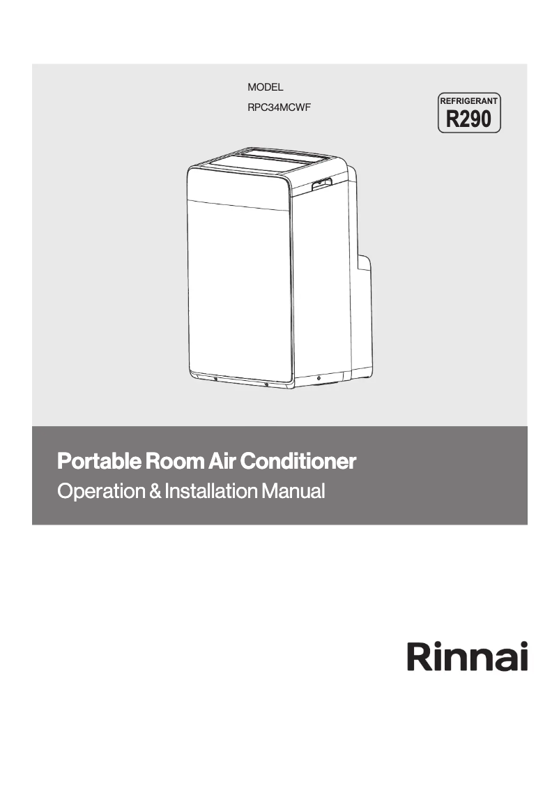 Página 1 del manual Manual de usuario Rinnai RPC34MCWF