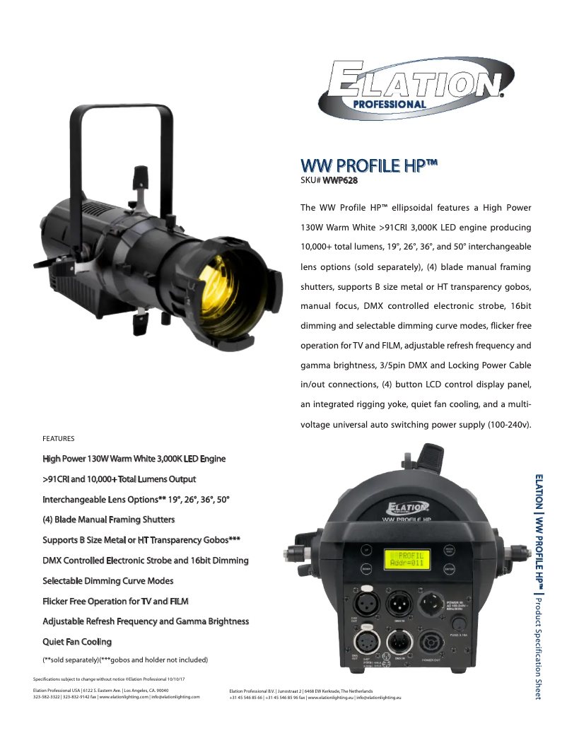 Imagen de la primera página del manual del dispositivo WW Profile HP