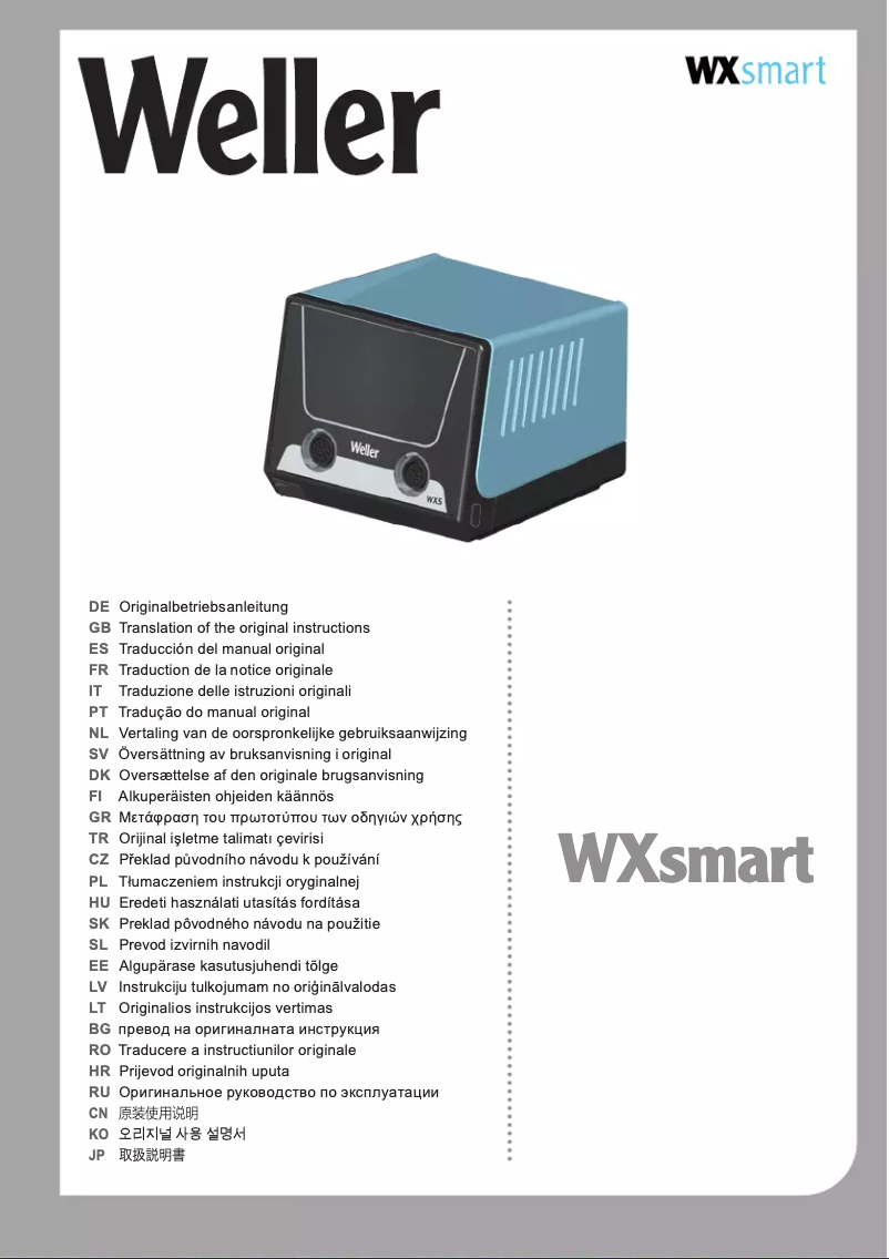 Página 1 del manual Manual de usuario Weller WXS2010