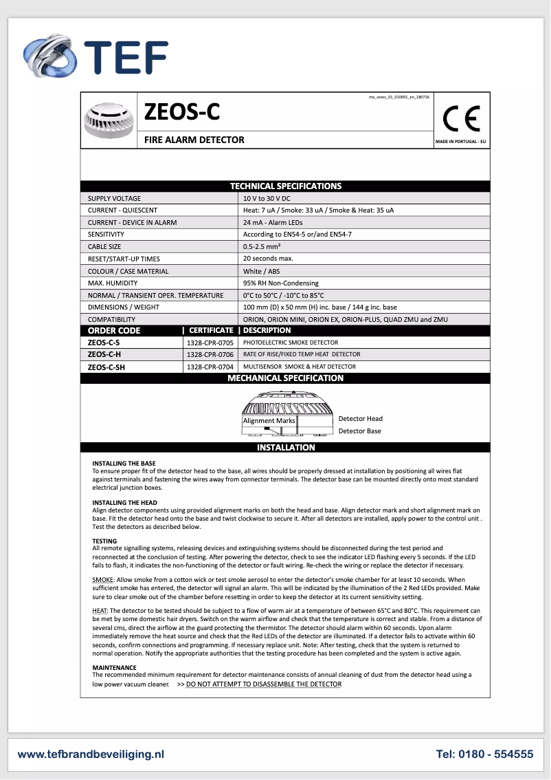 Imagen de la primera página del manual del dispositivo ZEOS-C