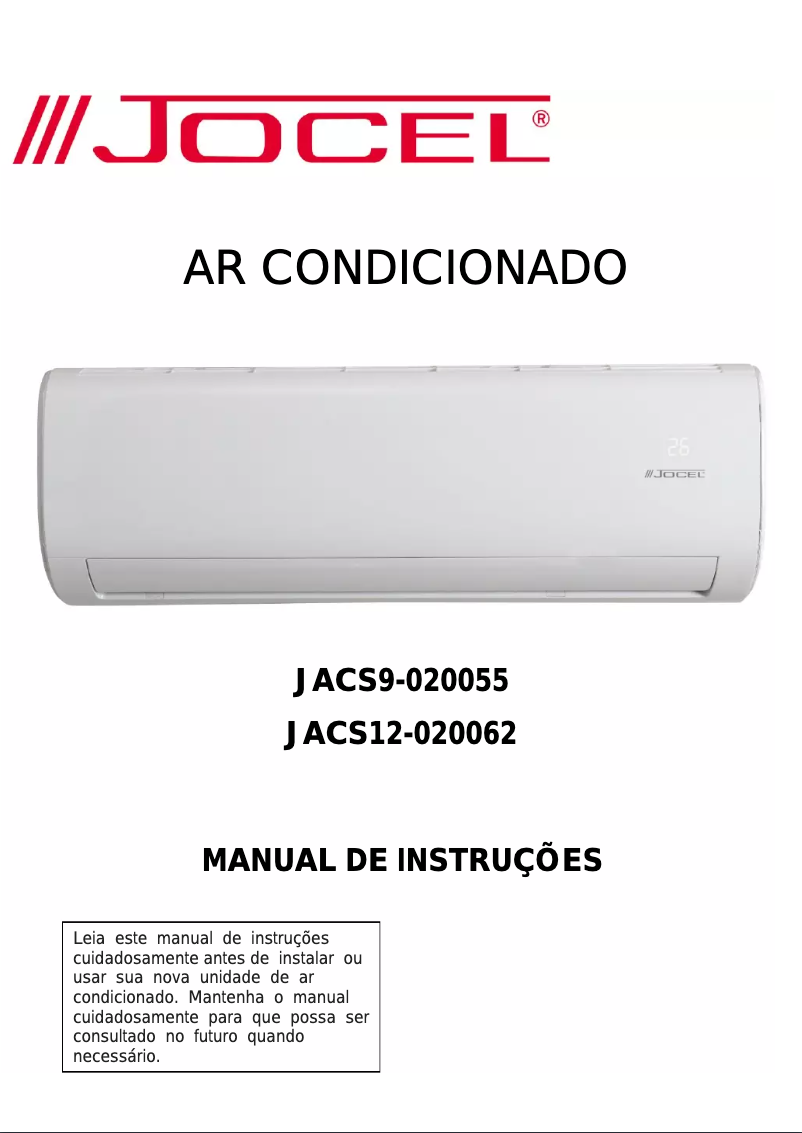 Imagen de la primera página del manual del dispositivo JACS9-020055