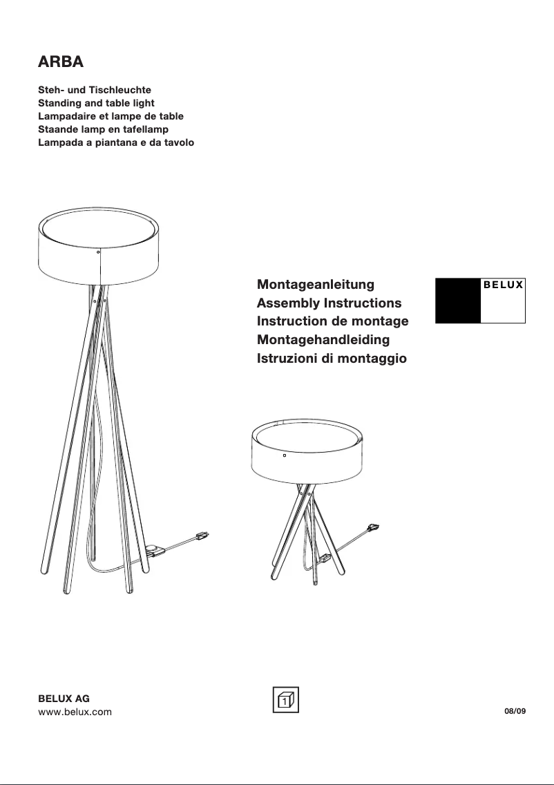 Imagen de la primera página del manual del dispositivo ARBA