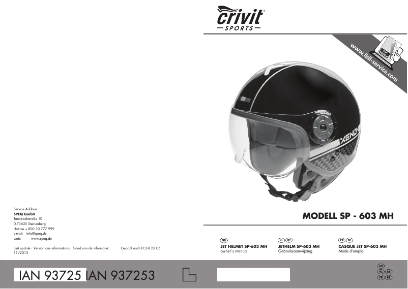 Imagen de la primera página del manual del dispositivo IAN 93727