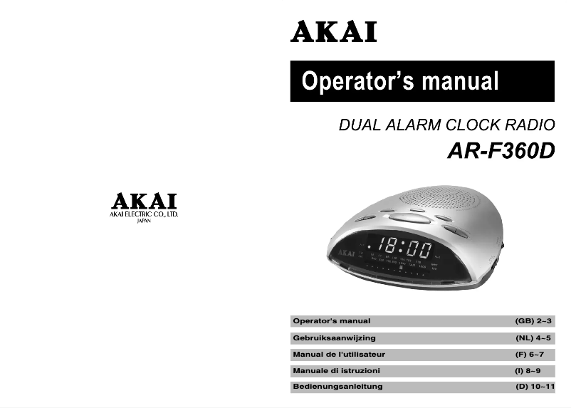 Página nº 1 - Manual de usuario AKAI ARF360D